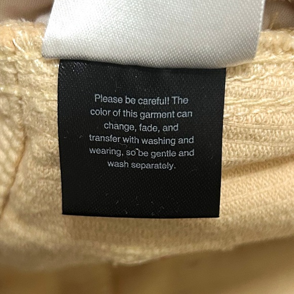 BDG Mango Pale Yellow Corduroy Carpenter Straight Leg Double Knee Panel Pant New - Picture 10 of 12